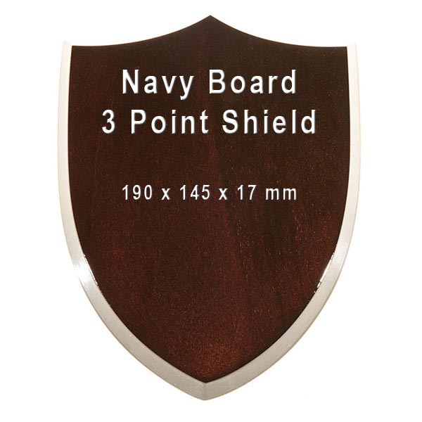 Navy 3 Point Shield